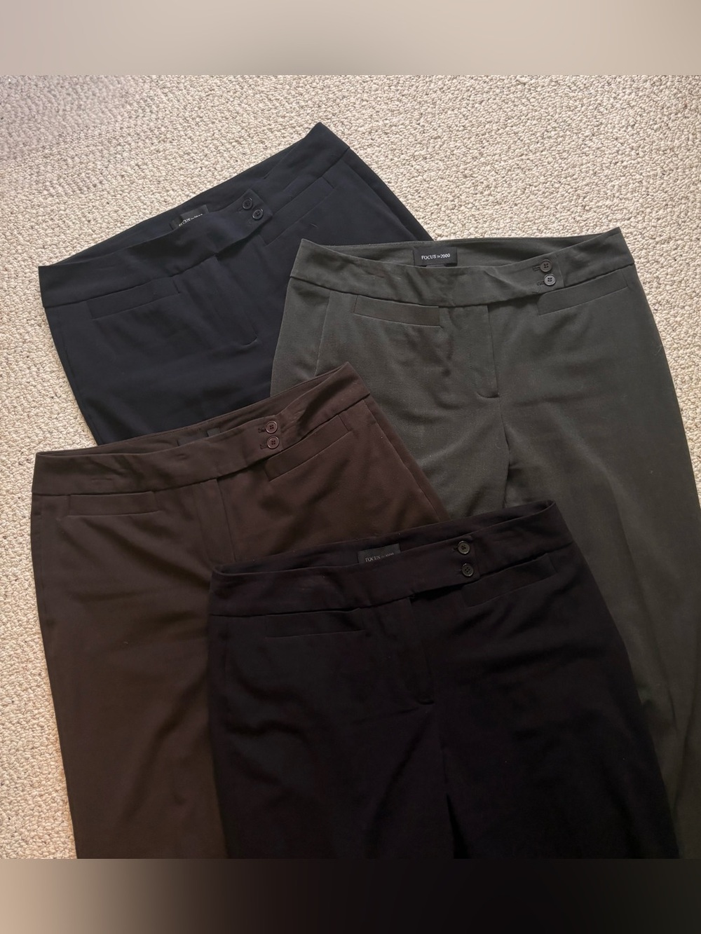 Focus 2000 Work Pants Size 10 - 4 Colors Bundle